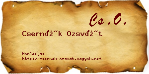 Csernák Ozsvát névjegykártya